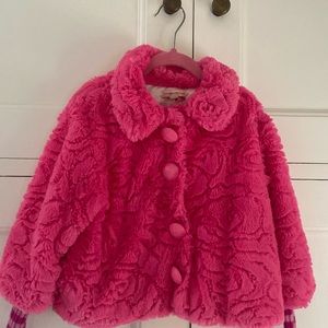 Little Miss Matched Faux Fur Coat- Size 4